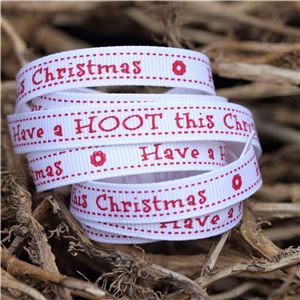 Christmas Owl Ribbon - Hoot/Snowy